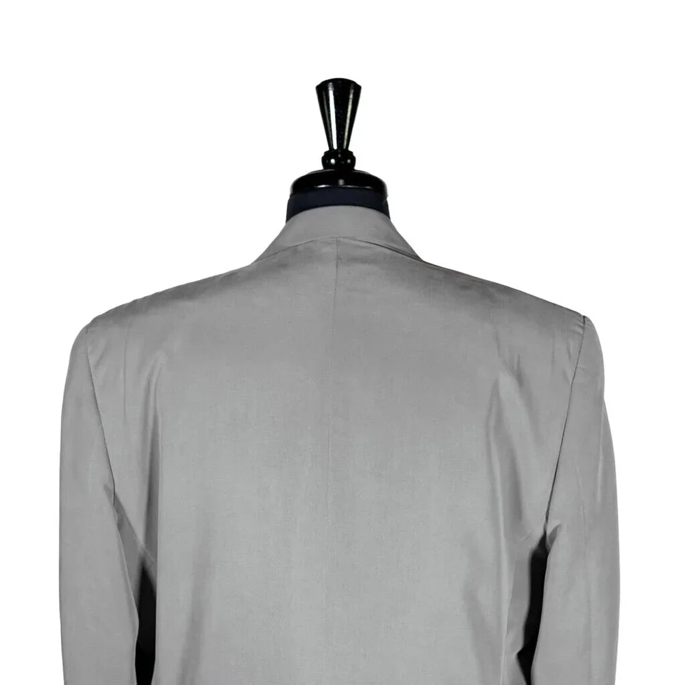 Chaps Ralph Lauren Mens Blazer Gray 2 Button Lined Suit Jacket Sport Coat 42L